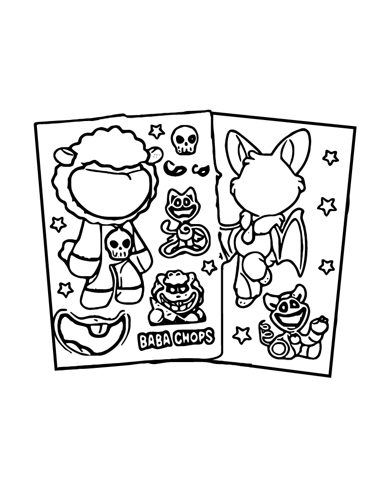 Dibujo de Nightmare Critters Coloring Book Download para Colorear