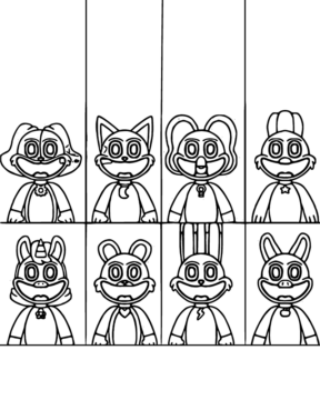 Dibujo de Nightmare Critters Pdf Coloring Page para Colorear