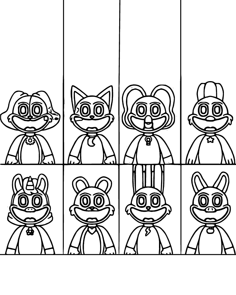 Dibujo de Nightmare Critters Pdf Coloring Page para Colorear