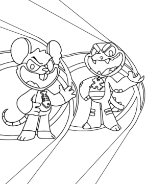 Dibujo de Nightmare Critters Printable Activity Sheet para Colorear