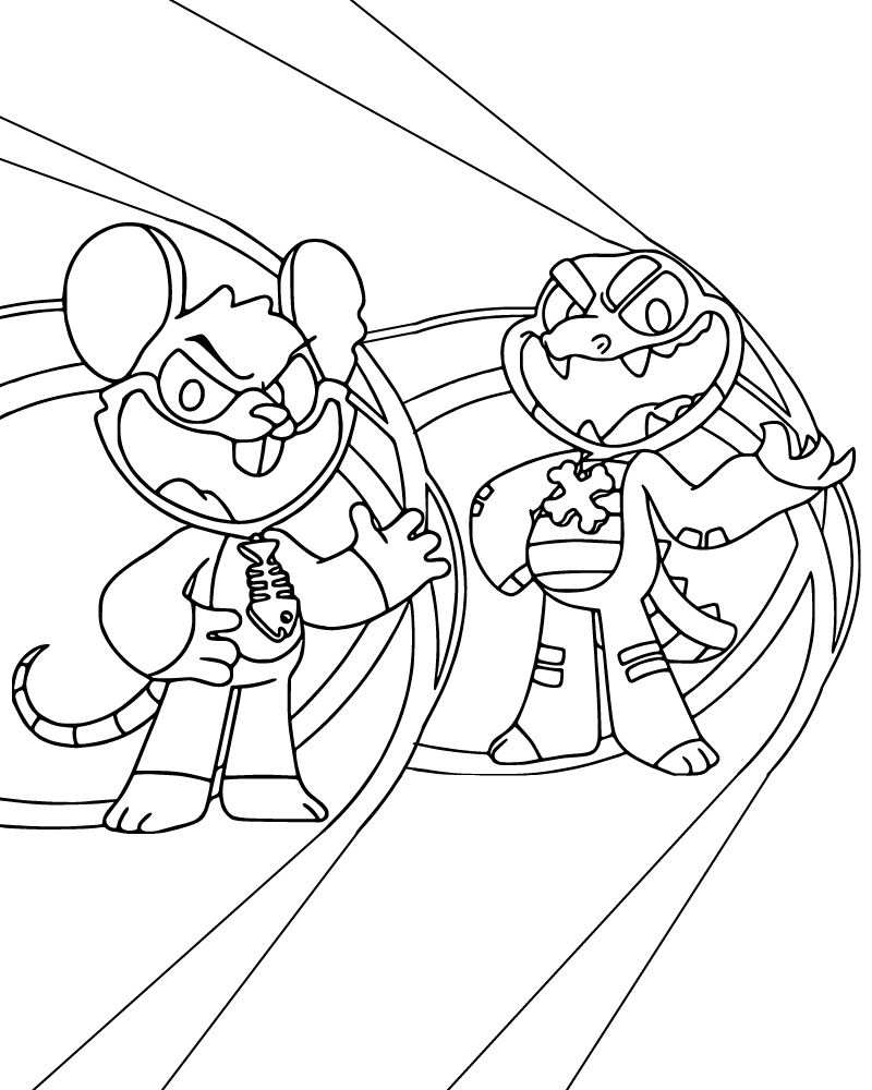 Dibujo de Nightmare Critters Printable Activity Sheet para Colorear