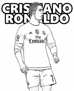 Dibujo de Cristiano Ronaldo 2 para Colorear