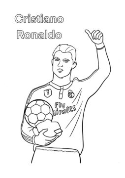 Dibujo de Cristiano Ronaldo Como para Colorear