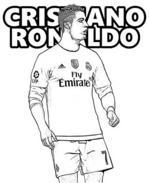 Dibujo de Genial Cristiano Ronaldo para Colorear