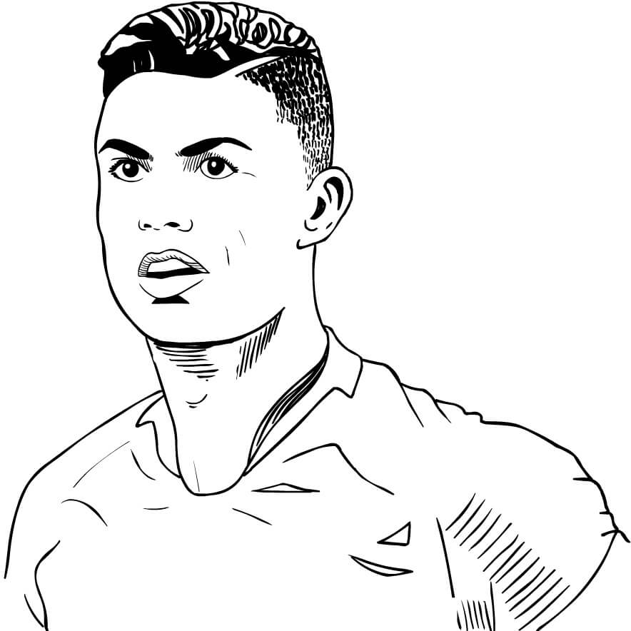Dibujo de Jefe Cristiano Ronaldo para Colorear