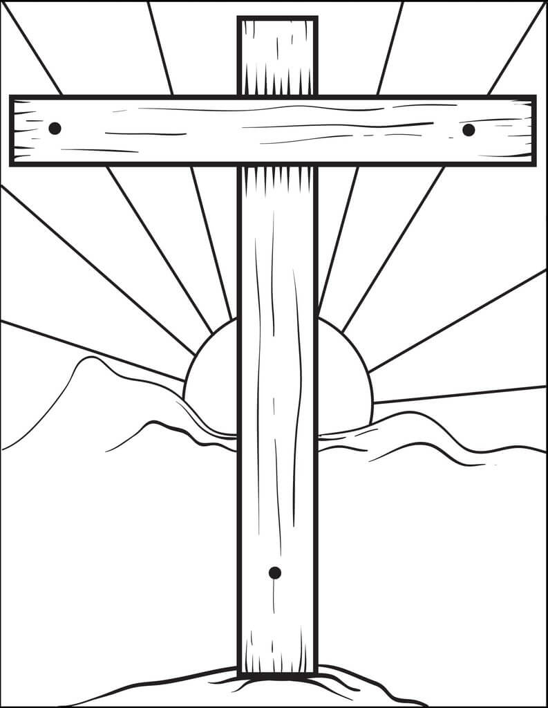 Dibujo de Cruz Asombrosa para Colorear