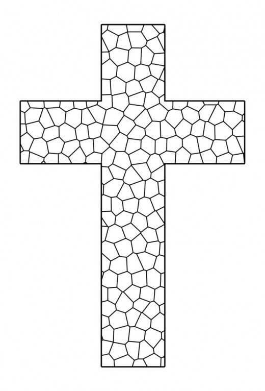 Dibujo de Cruz Impresionante para Colorear