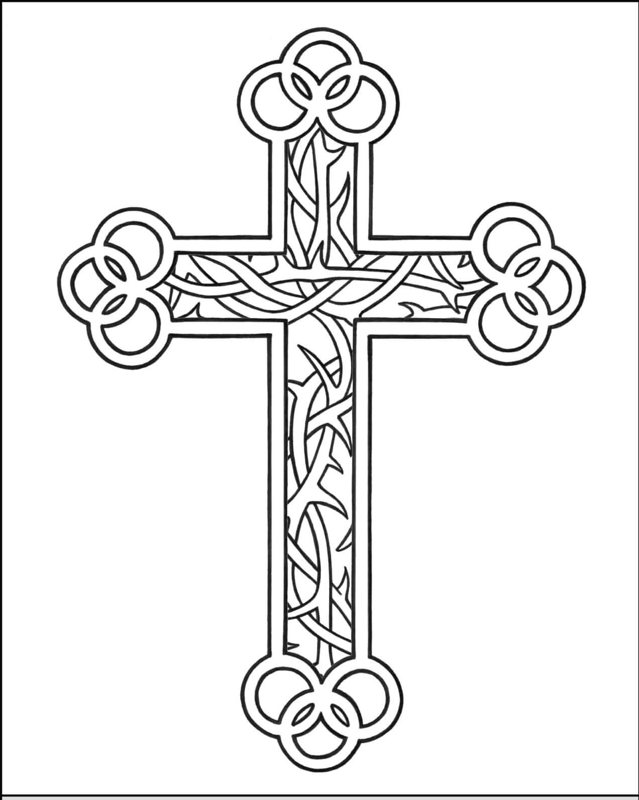 Dibujo de Cruz Perfecta para Colorear