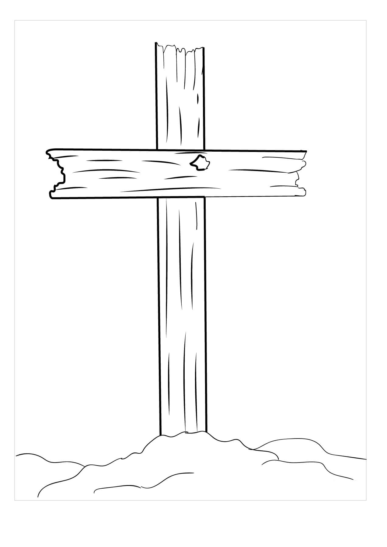 Dibujo de Cruz Rugosa para Colorear