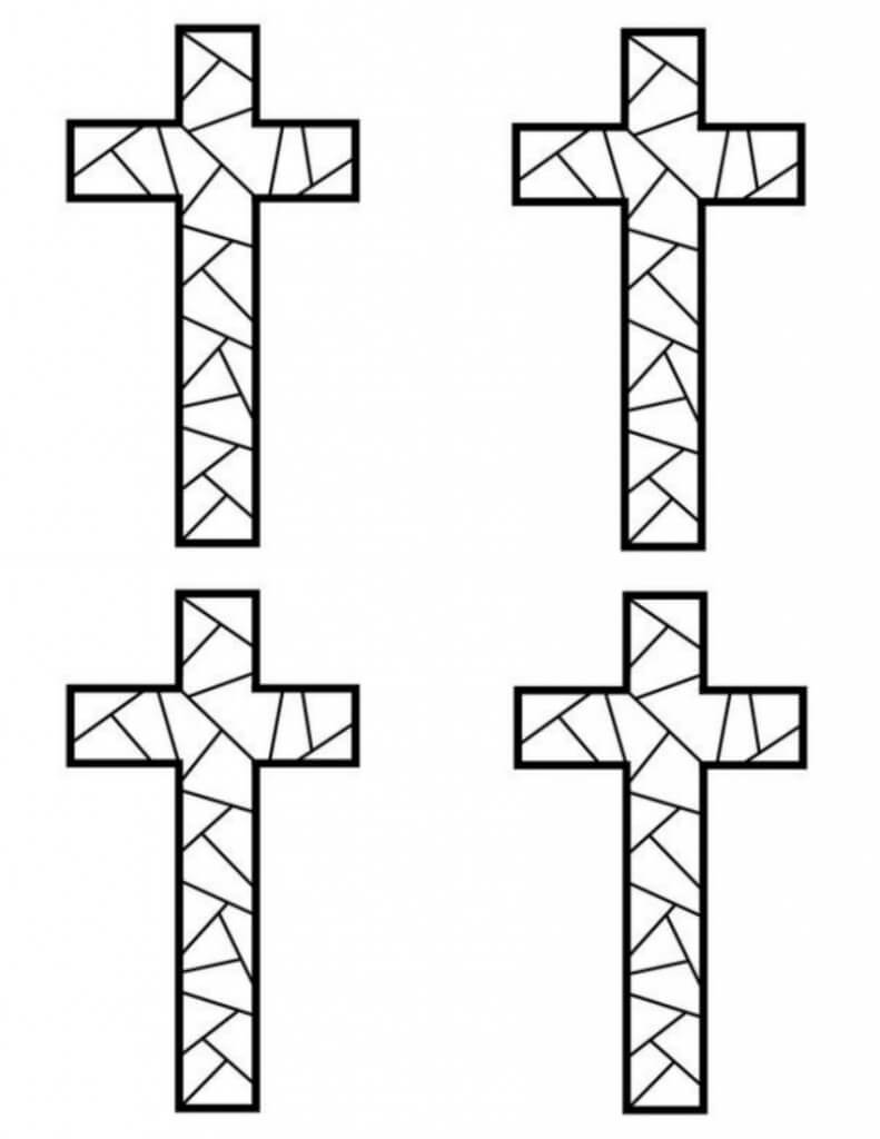 Dibujo de Cuatro Cruz para Colorear