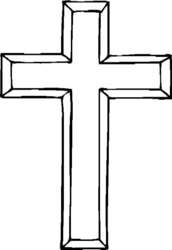 Dibujo de Cruz Navidad para Colorear