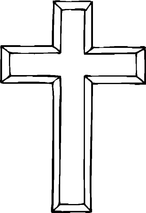Dibujo de Cruz Navidad para Colorear