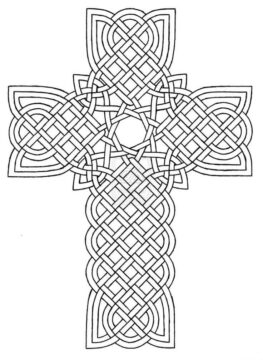 Dibujo de Mandala Cruzado para Colorear
