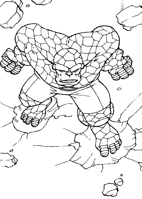 Dibujo de Cosa Fuerte para Colorear