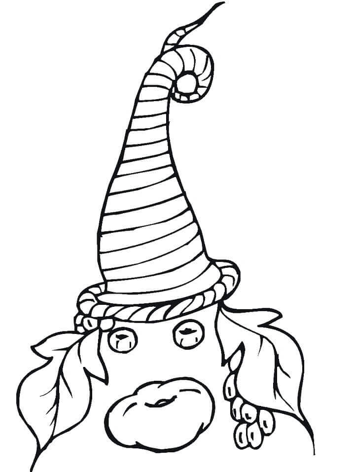 Dibujo de Cara de Cornucopia para Colorear