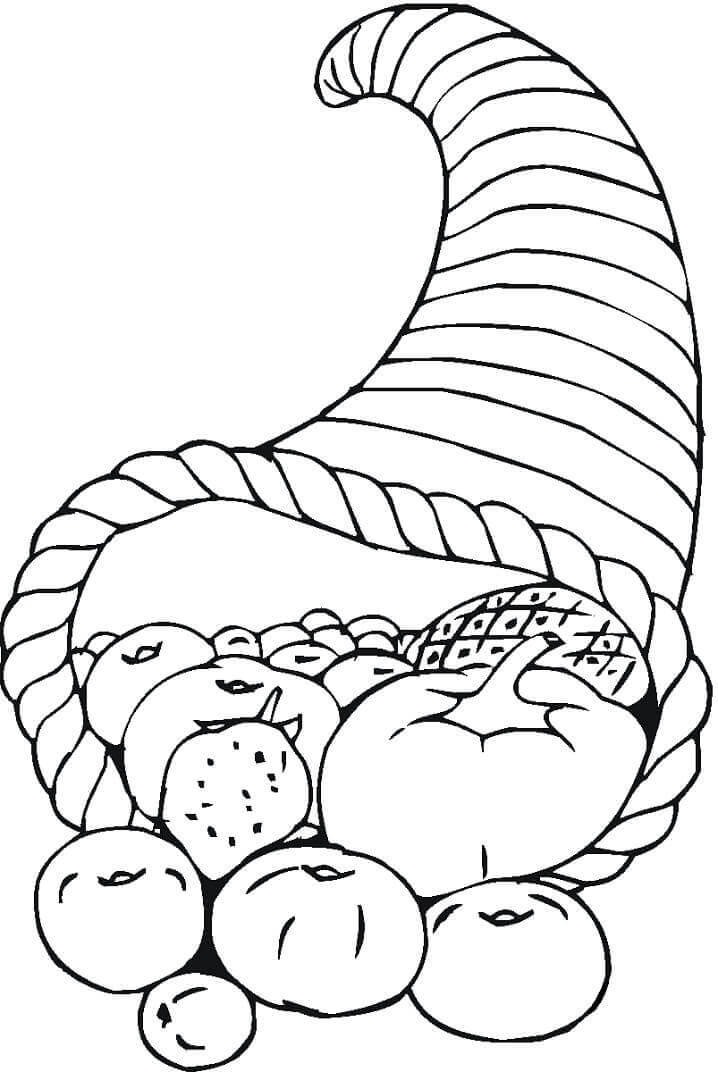 Dibujo de Cornucopia Impresionante para Colorear