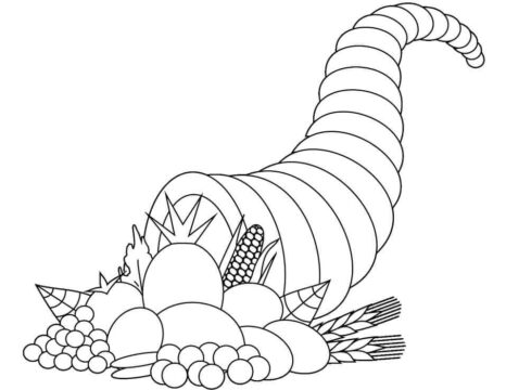 Dibujo de Cornucopia Normal para Colorear
