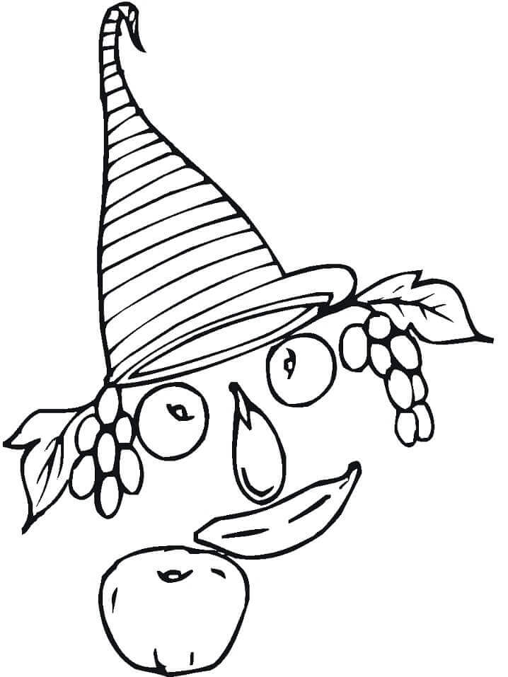 Dibujo de Mscara de Cornucopia para Colorear