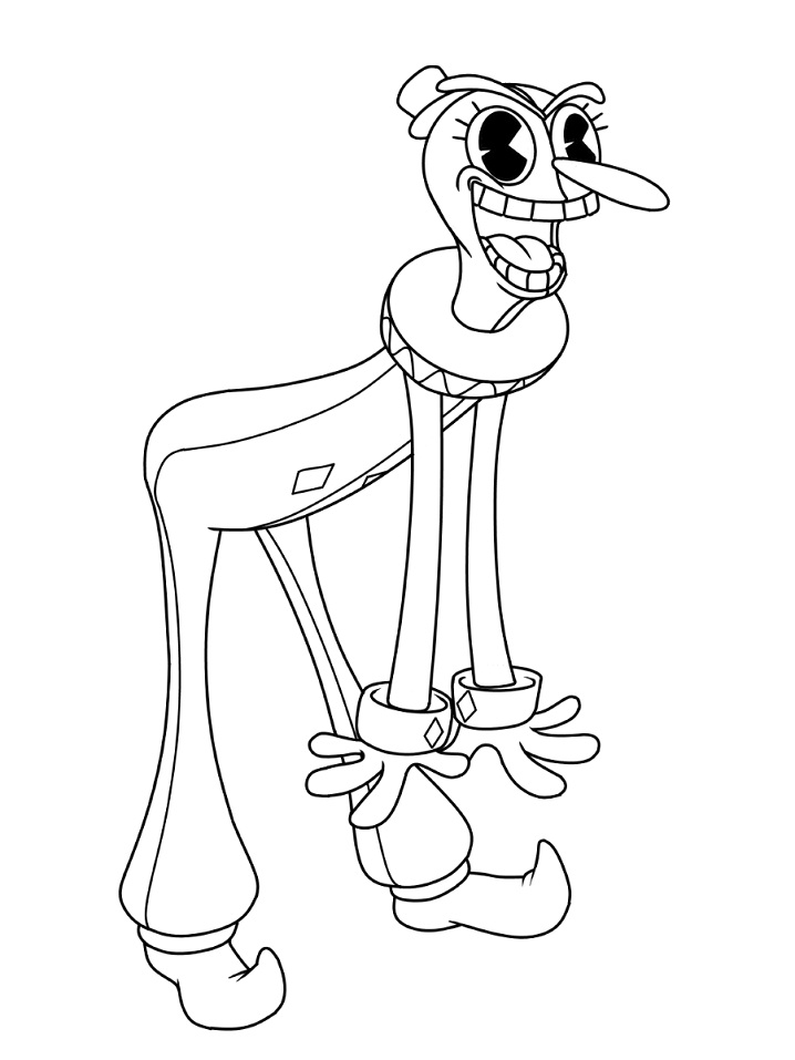Dibujo de Beppi el Payaso para Colorear