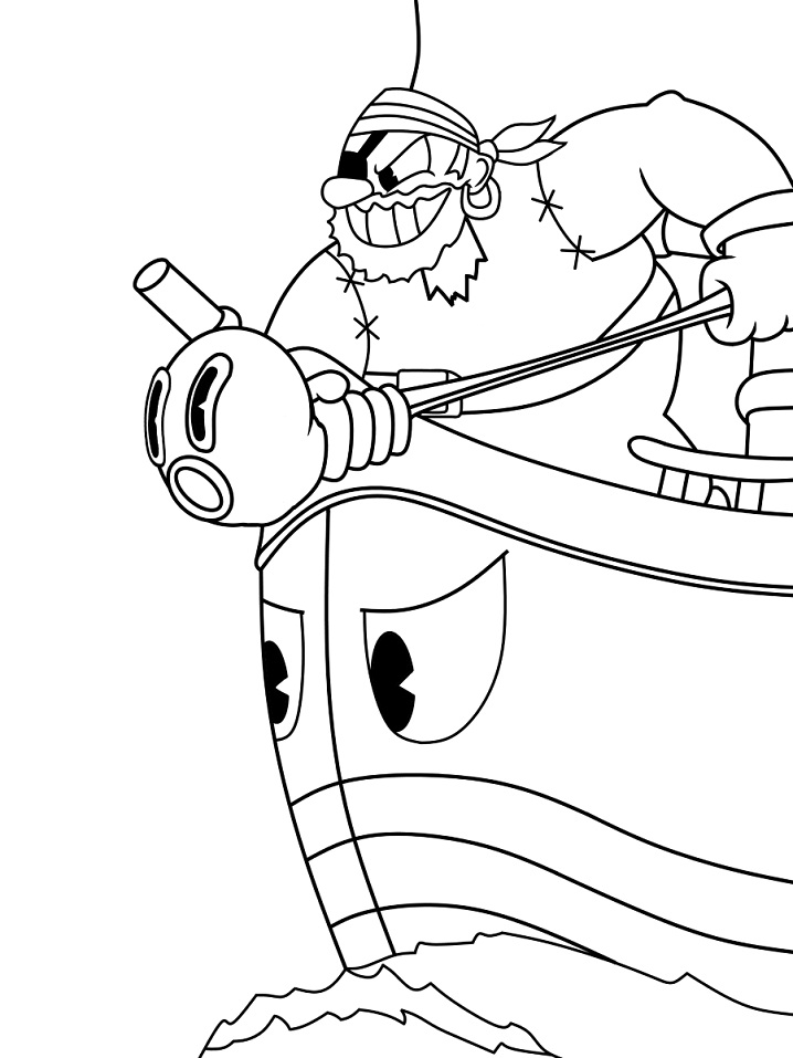 Dibujo de Capitán Brineybeard para Colorear