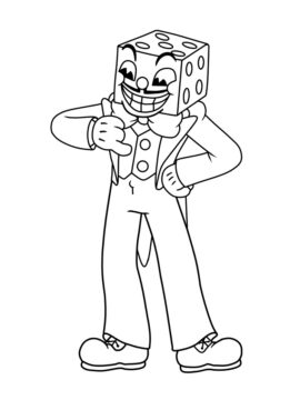 Dibujo de Rey Dice para Colorear