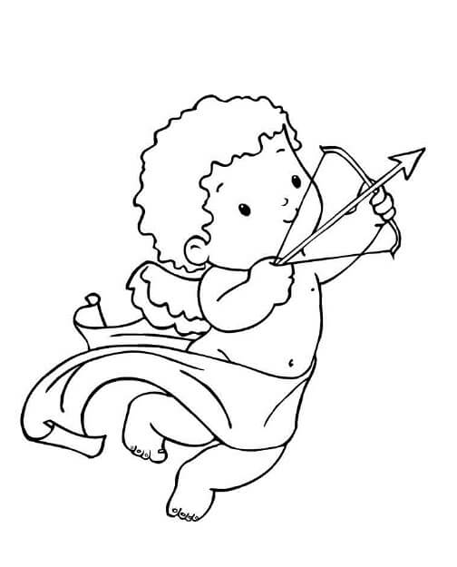 Dibujo de Cupido Asombroso para Colorear