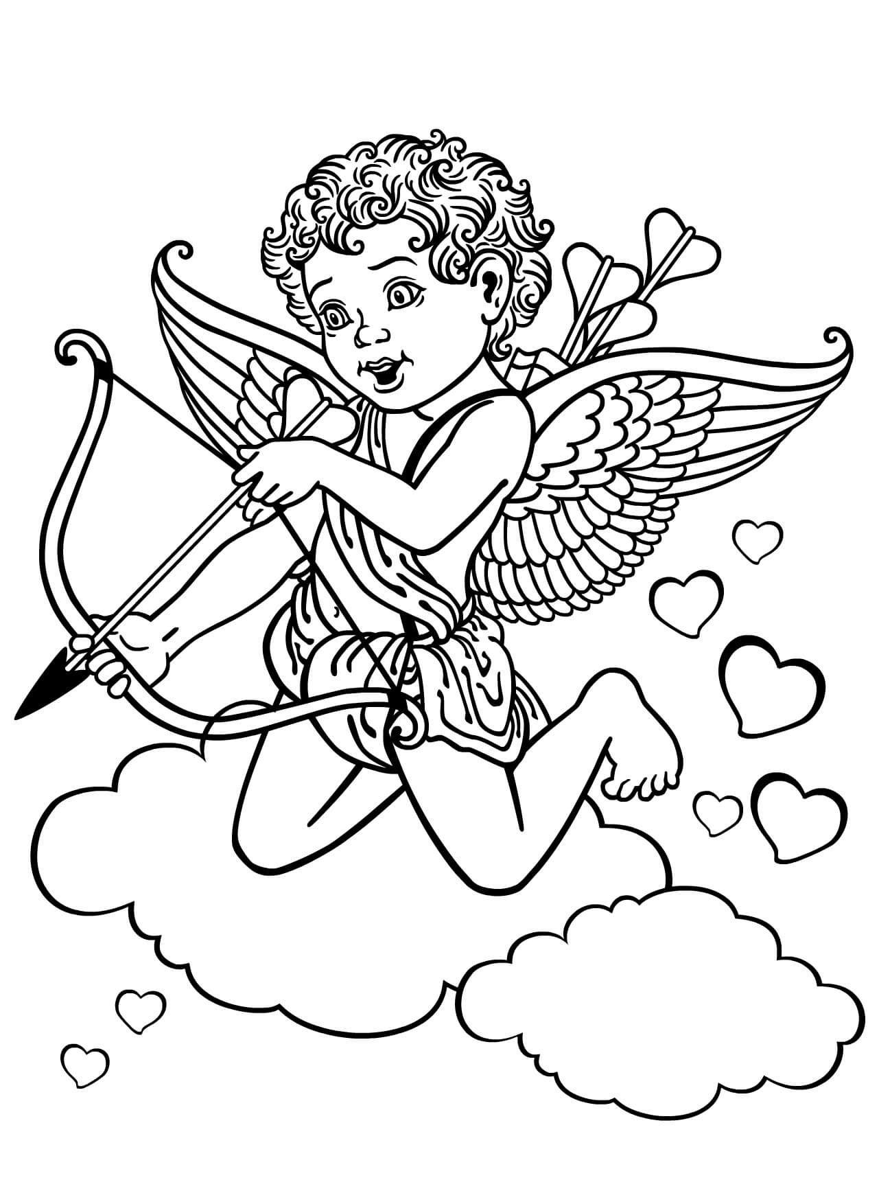 Dibujo de Cupido Bsico para Colorear