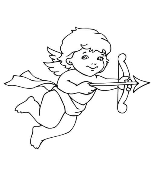 Dibujo de Cupido Impresionante para Colorear