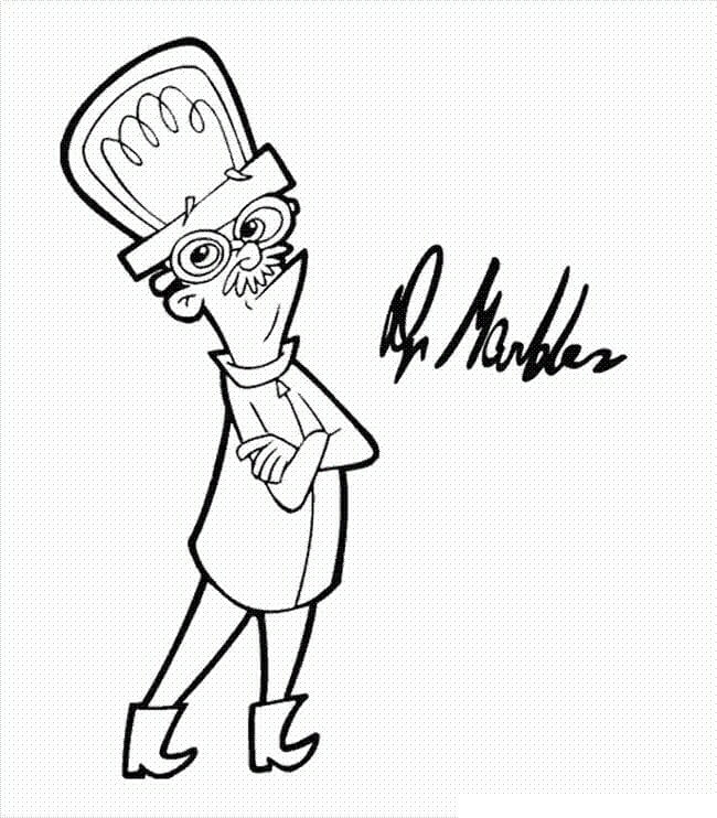 Dibujo de Dr Marbles de Cyberchase para Colorear