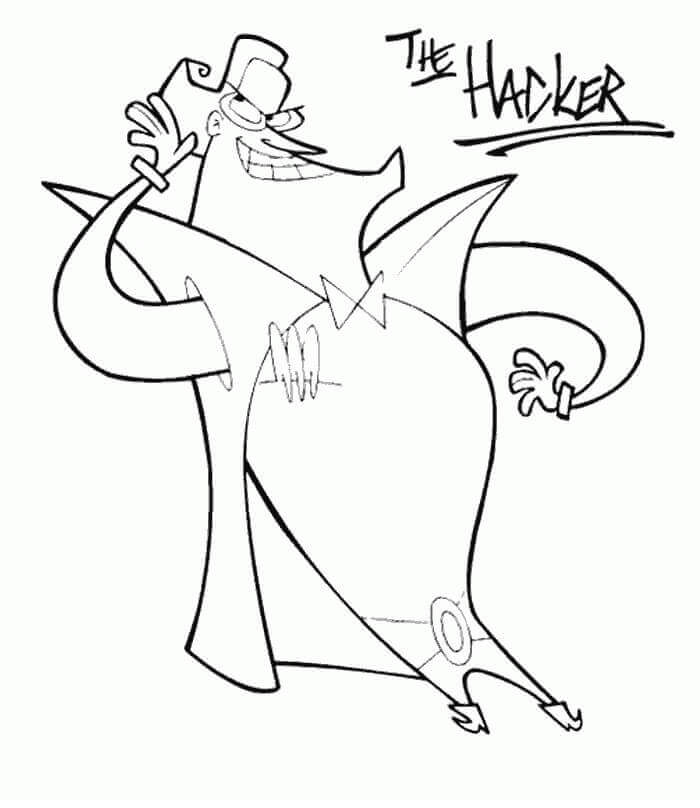 Dibujo de El Hacker Cyberchase 1 para Colorear