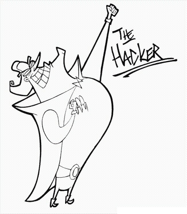 Dibujo de El Hacker para Colorear