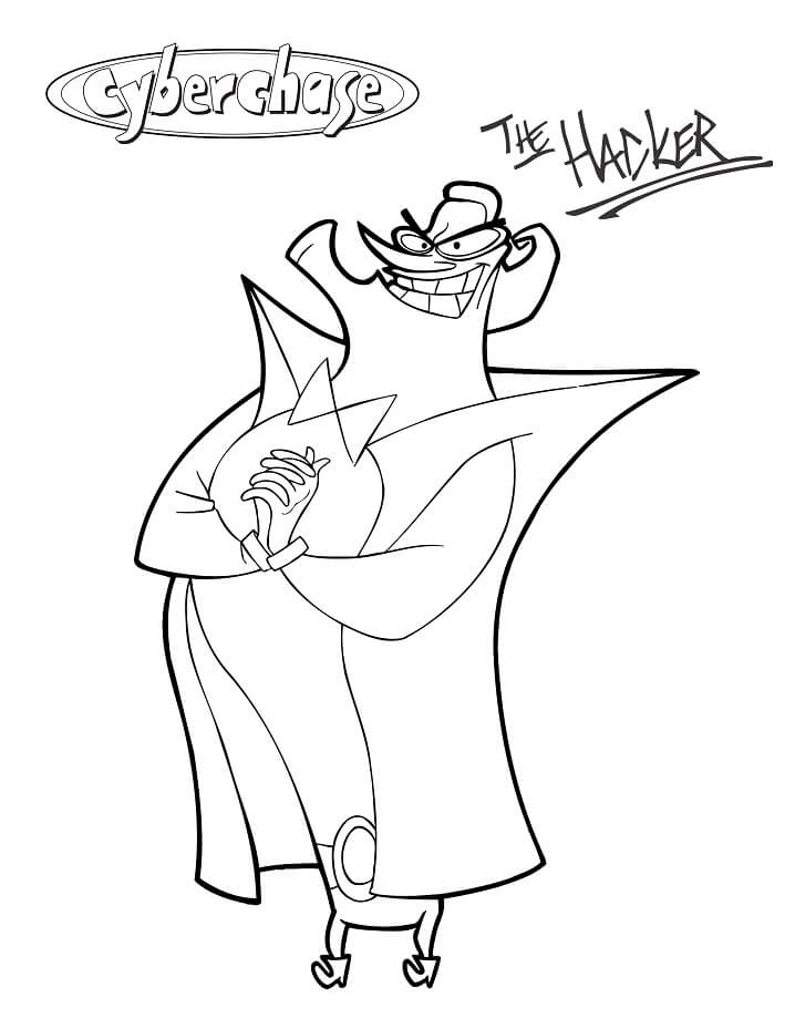 Dibujo de Hacker de Cyberchase para Colorear