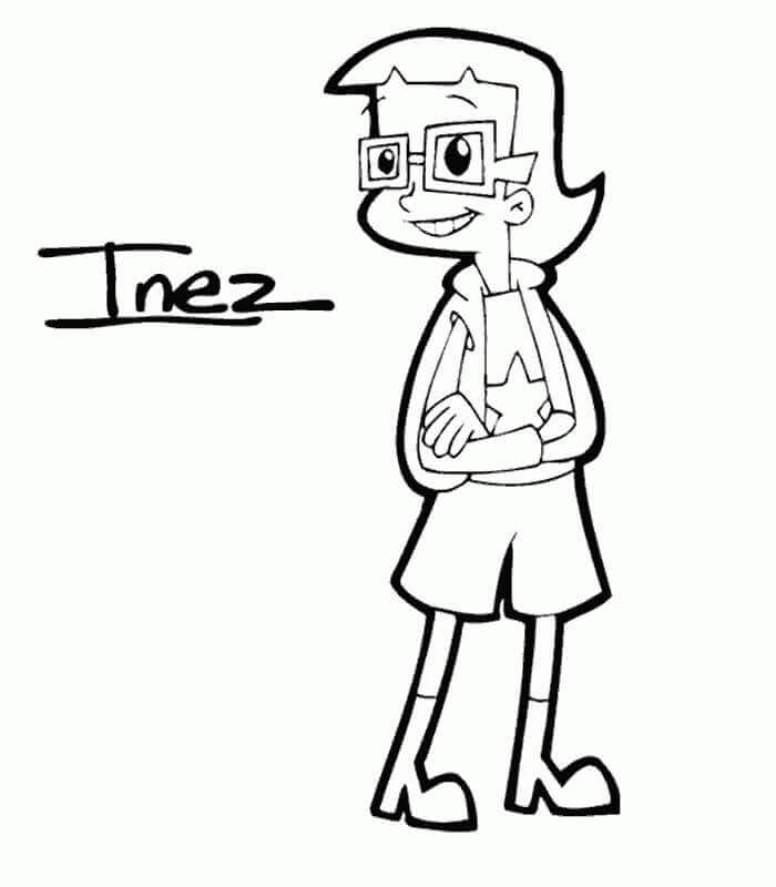Dibujo de Inez Cyberchase para Colorear
