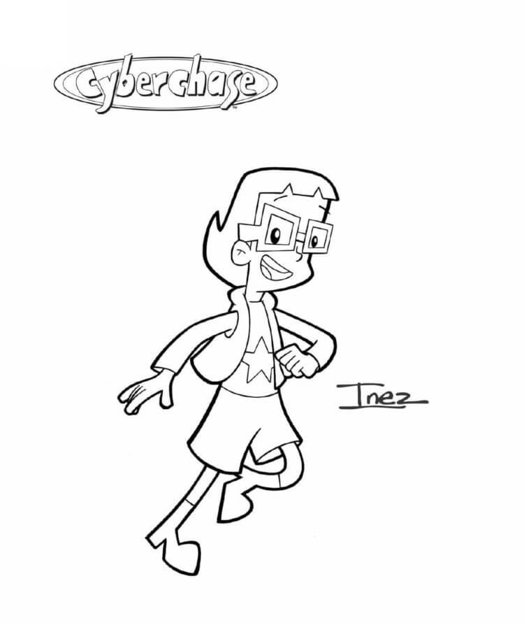Dibujo de Inez de Cyberchase para Colorear