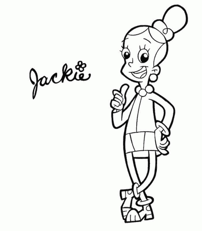 Dibujo de Jackie Cyberchase Sonriendo para Colorear