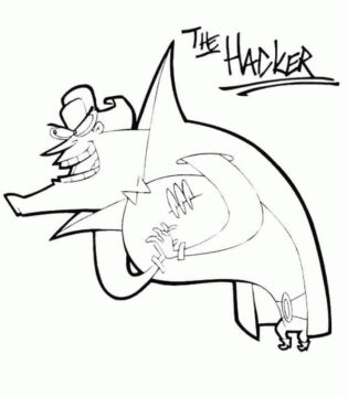 Dibujo de La Cyberchase del Hacker para Colorear