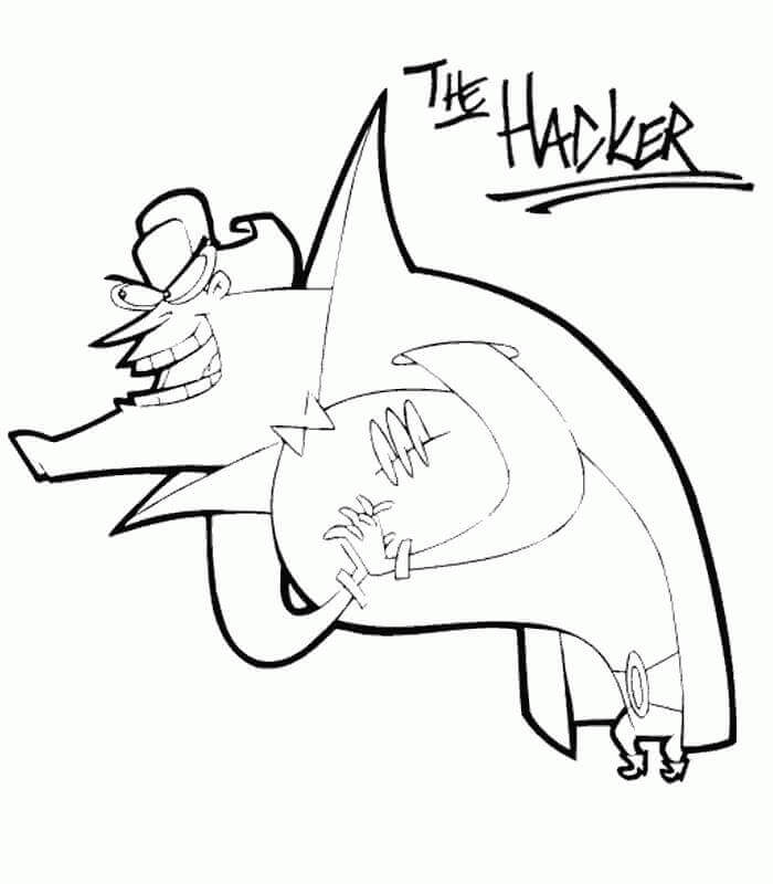Dibujo de La Cyberchase del Hacker para Colorear