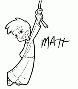 Dibujo de Matt Cyberchase 1 para Colorear