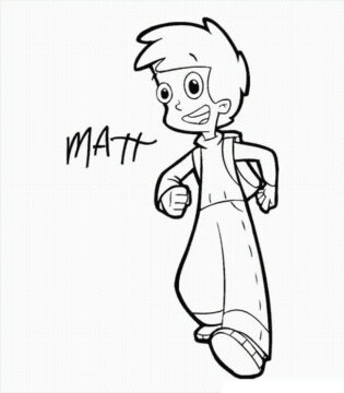 Dibujo de Matt Cyberchase para Colorear