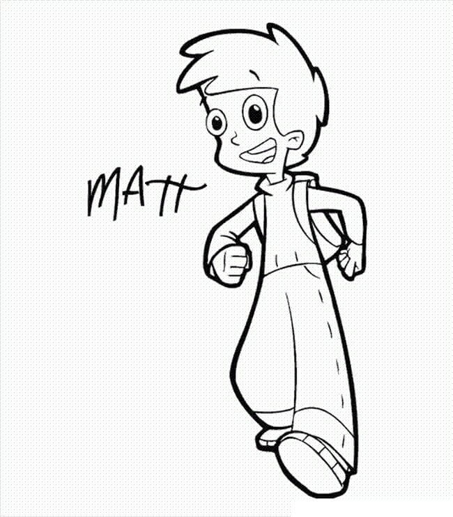 Dibujo de Matt Cyberchase para Colorear