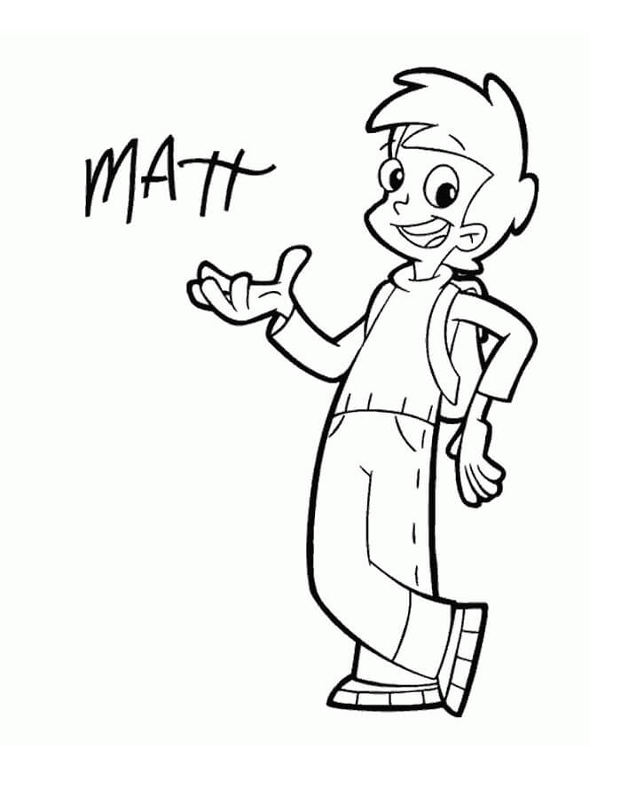 Dibujo de Matt de Cyberchase para Colorear