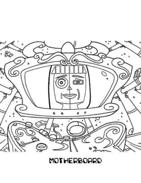 Dibujo de Placa Base Cyberchase para Colorear