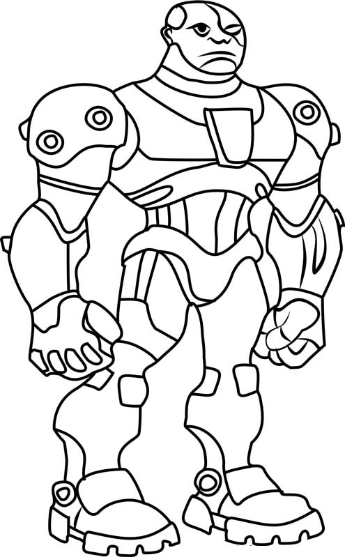 Dibujo de Cyborg Bsico para Colorear