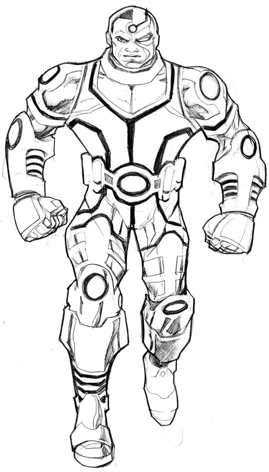 Dibujo de Cyborg Caminando para Colorear