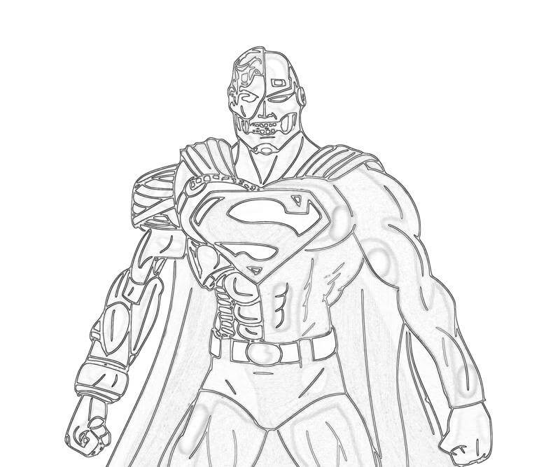 Dibujo de Dibujar a Mano Cyborg para Colorear