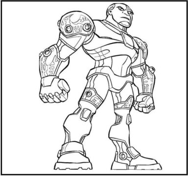 Dibujo de Genial Cyborg para Colorear