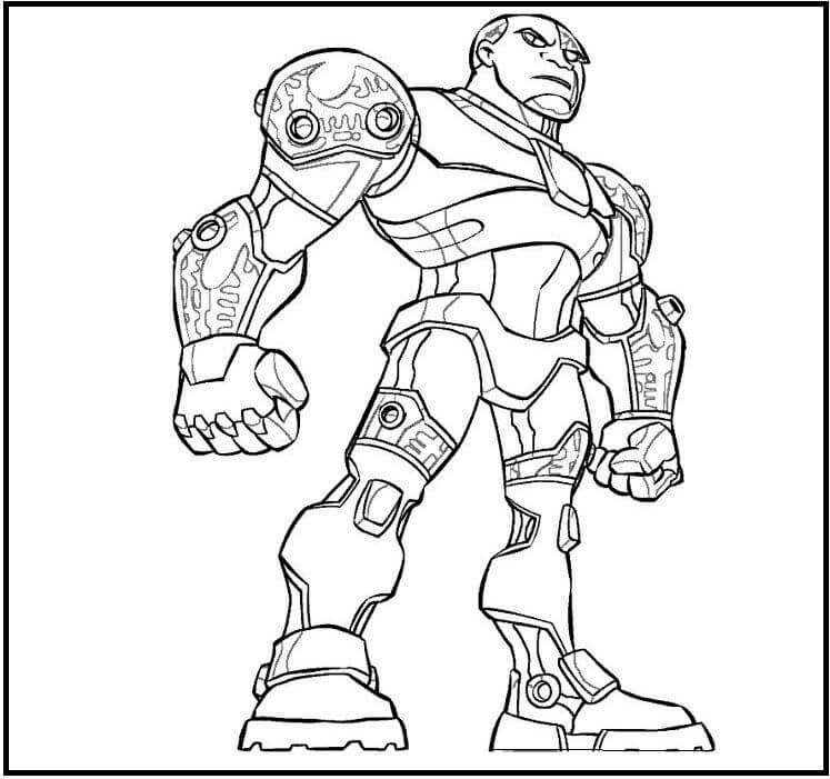 Dibujo de Genial Cyborg para Colorear