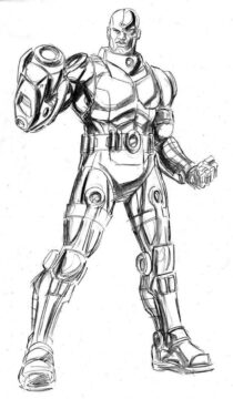 Dibujo de Gran Cyborg para Colorear