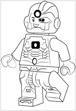 Dibujo de Lego Cyborg para Colorear