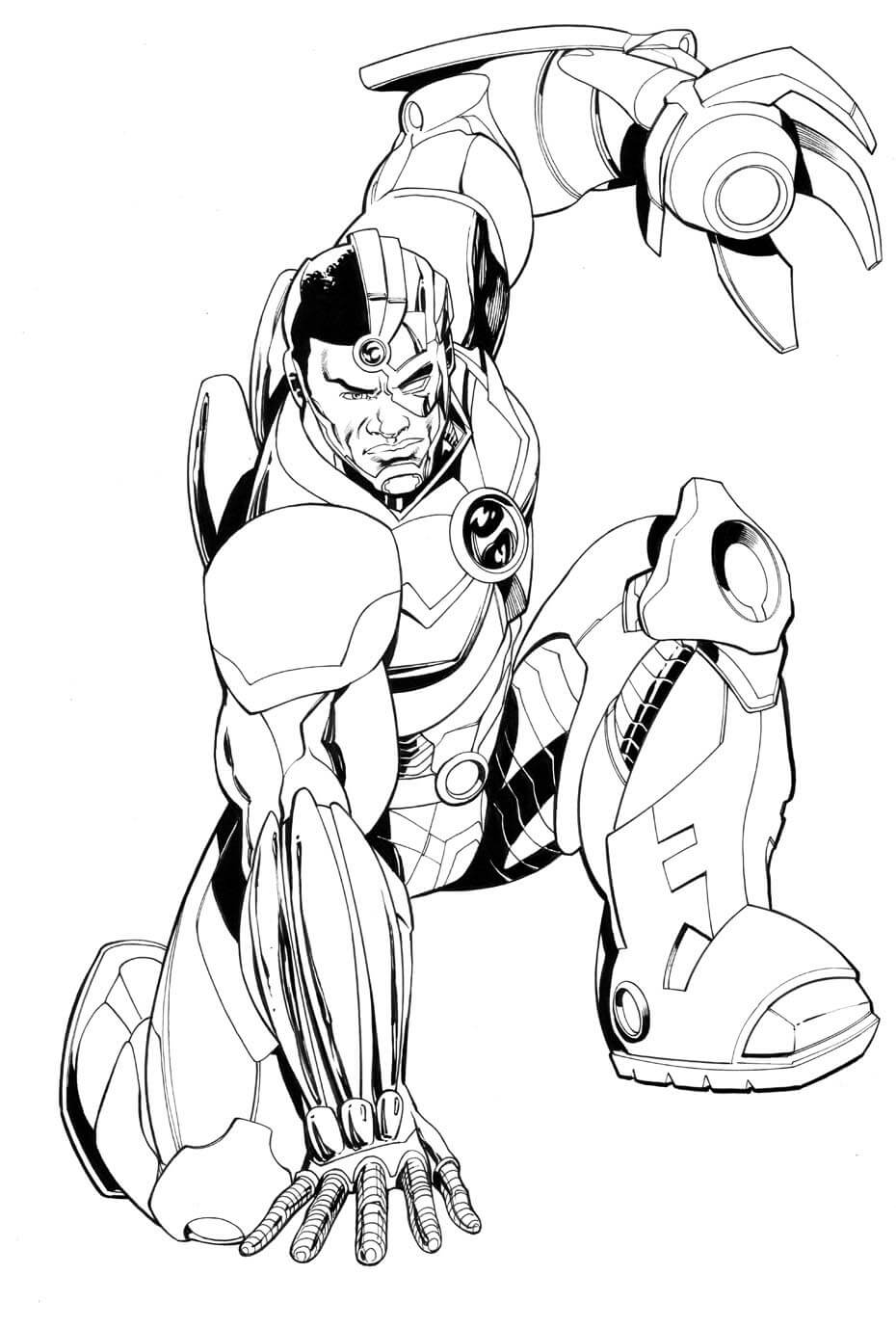Dibujo de Niza Cyborg para Colorear